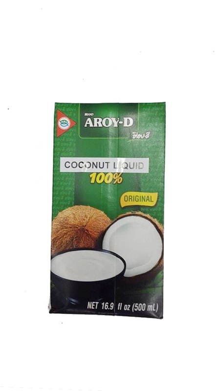 נוזל אגוז קוקוס AROY D בקרטון 500 מ"ל 椰奶纸盒AROY D.